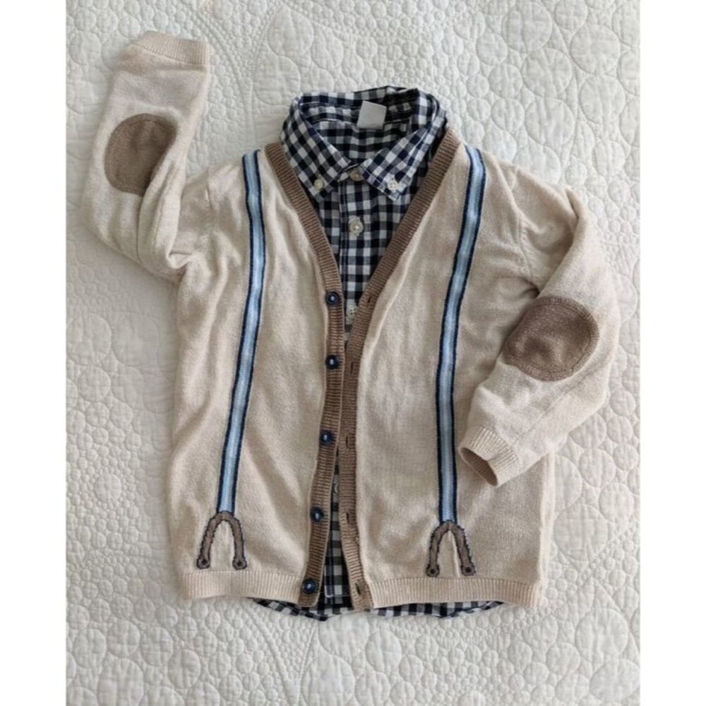 Shirt And Cardigan Set